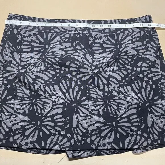 RipSkirt Hawaii Womens Wrap Skirt Size XL Length 1 Shibori Charcoal Print EUC - Picture 6 of 8